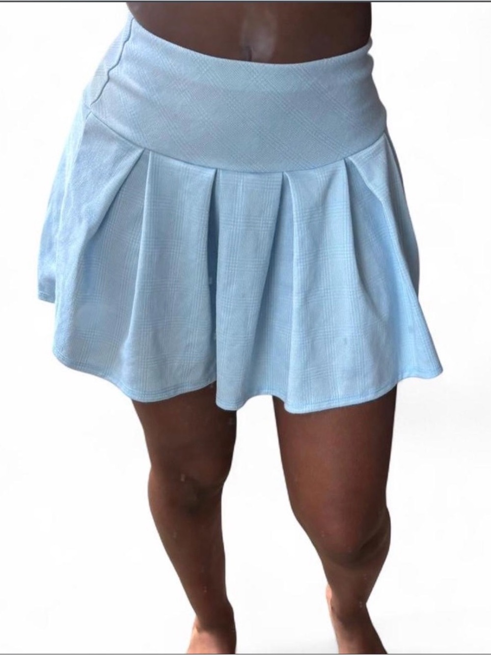 Charlotte Russe Baby Blue Pleated Mini Skirt